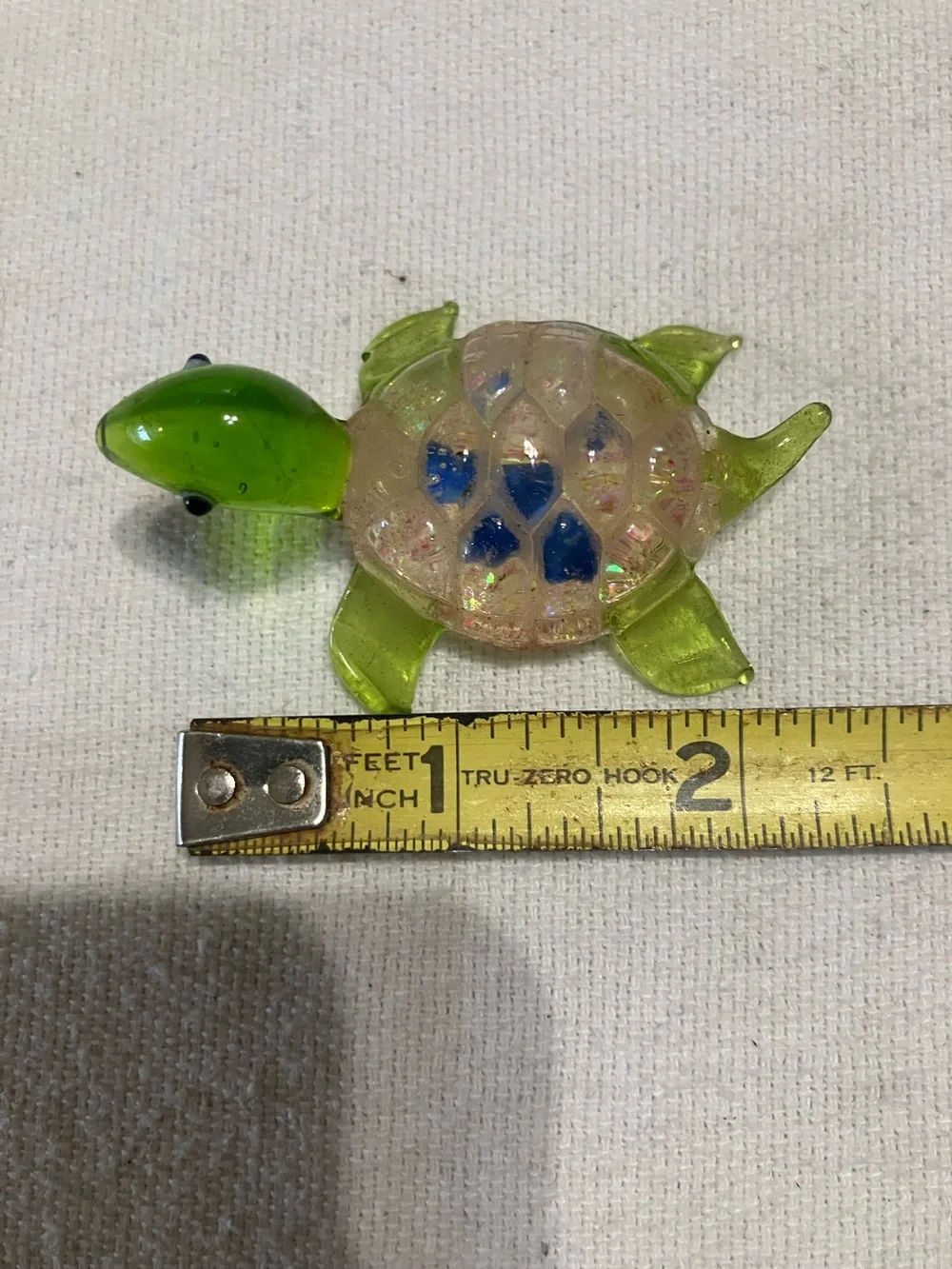 Glass Turtle Terrarium Accent - Green
